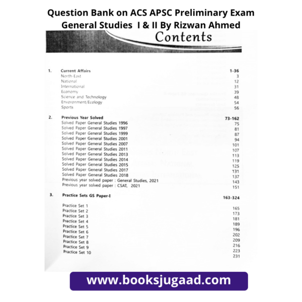 Question Bank on ACS APSC Prelims Exam 2023 General Studies I and II By Rizwan Ahmed