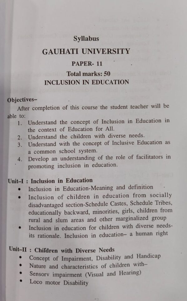 Inclusion in Education By Dr. N.N. Mahanta, H.N. Borah & Dr. A. Adhikary Borah