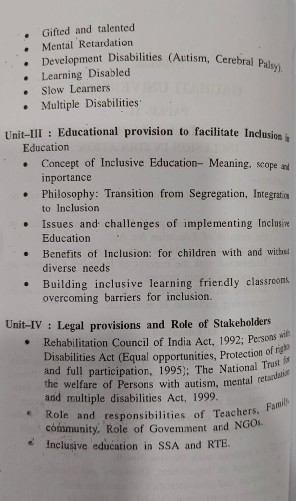 Inclusion in Education By Dr. N.N. Mahanta, H.N. Borah & Dr. A. Adhikary Borah