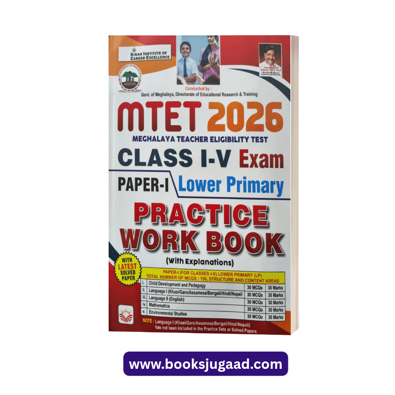 MTET 2026 Meghalaya Teacher Eligibility Test Class I-V Paper I Lower Primary Practice Work Book By Kiran